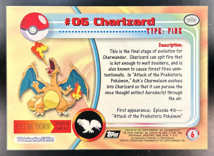 Charizard #6 Black Topps Logo