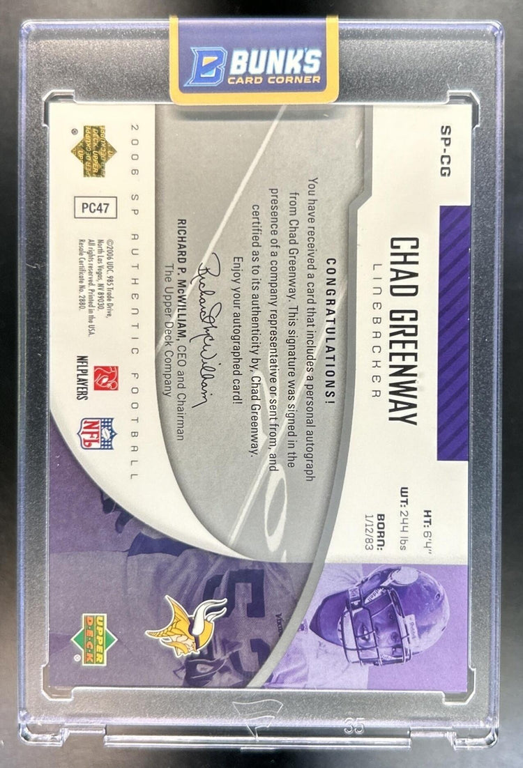 Chad Greenway back image