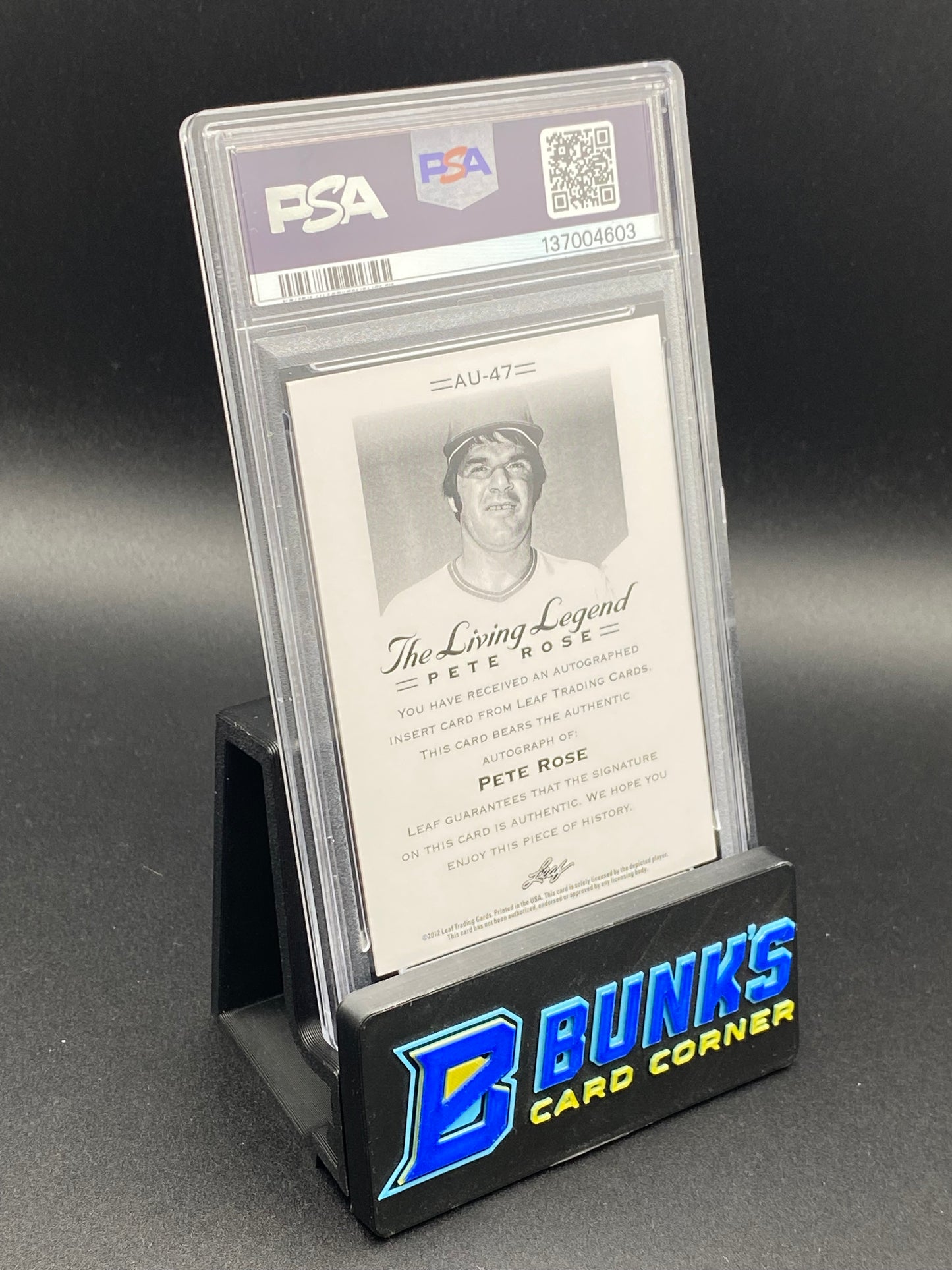 2012 Pete Rose The Living Legend Auto PSA Auto 10