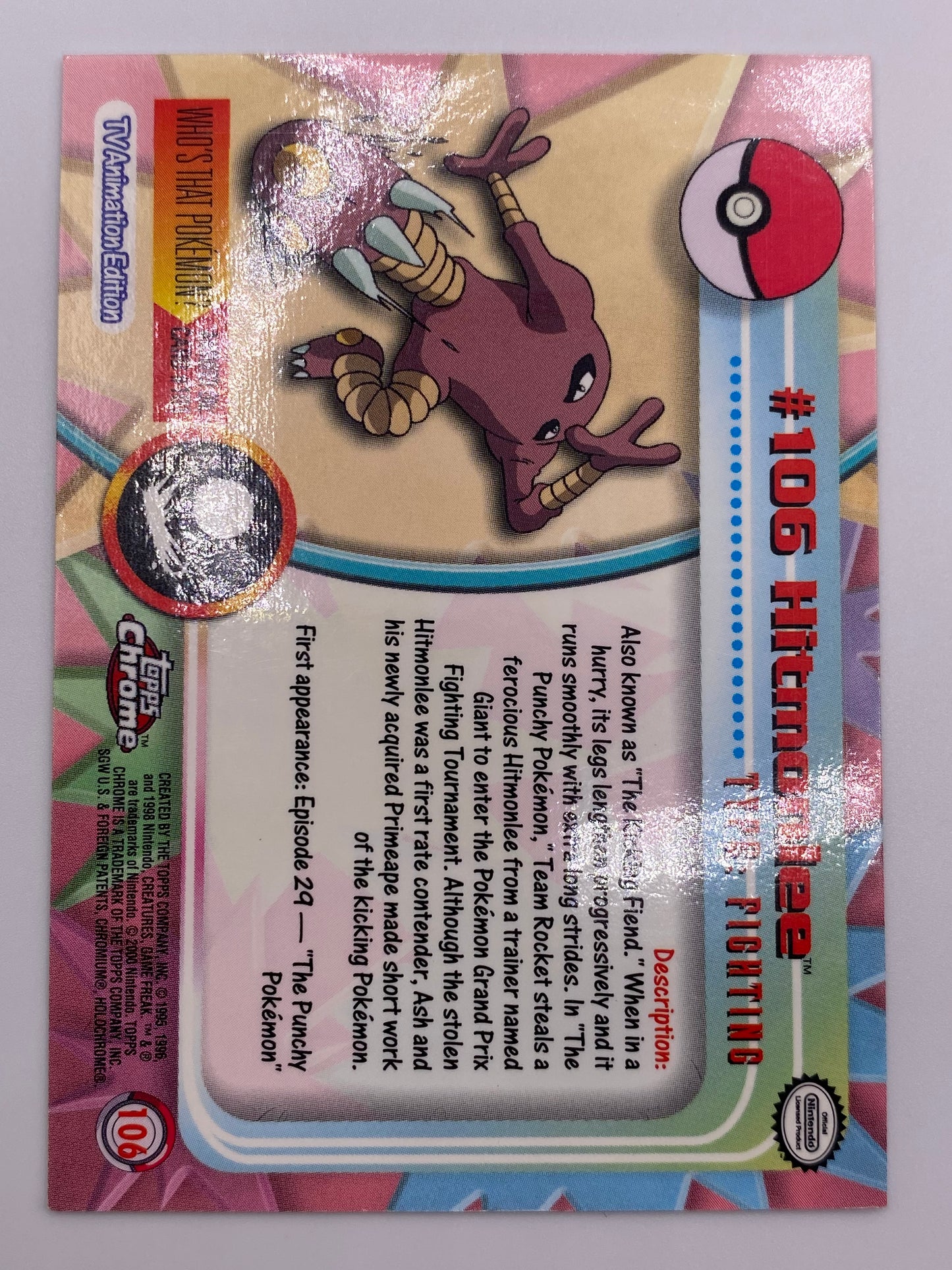 Hitmonlee Topps Chrome Holo NM