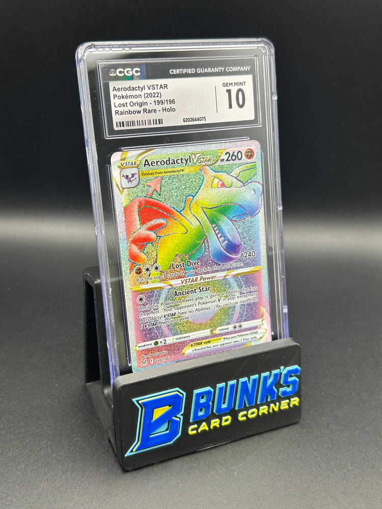 Aerodactyl Vstar Rainbow Rare Lost Origin CGC 10