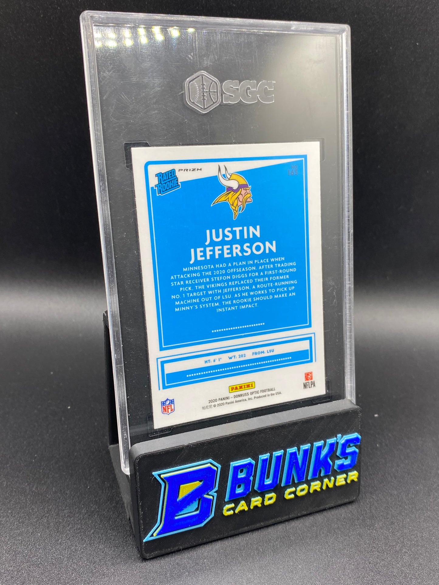 2020 Justin Jefferson Blue Scope Prizm SGC 9 Rc