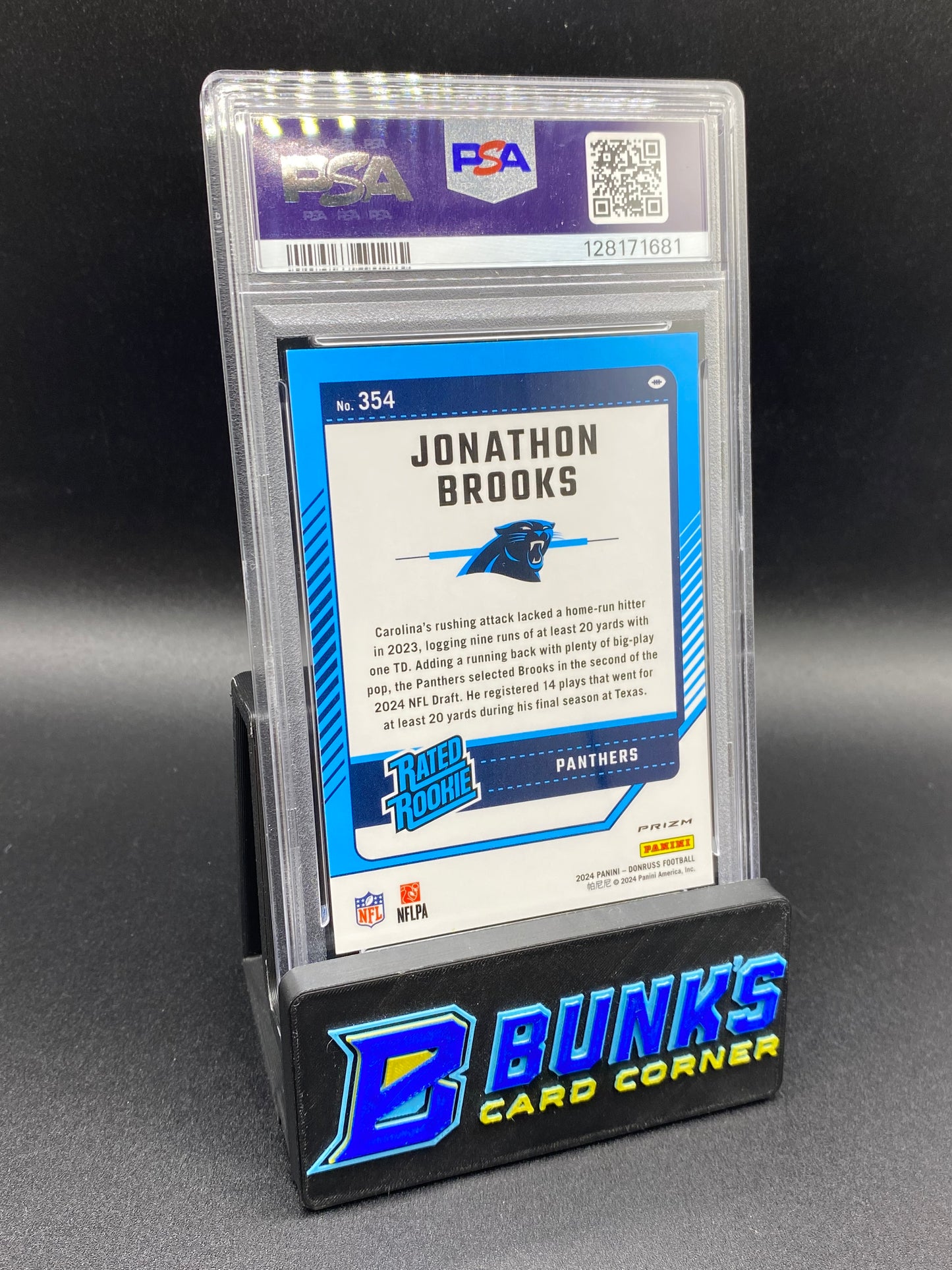 2024 Jonathon Brooks Football Emoji PSA 10