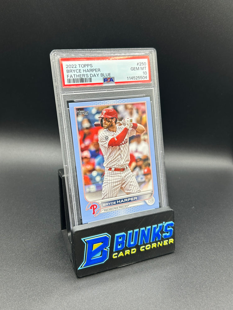 2022 Bryce Harper Topps Father's Day Blue 50/50 Bookend PSA 10