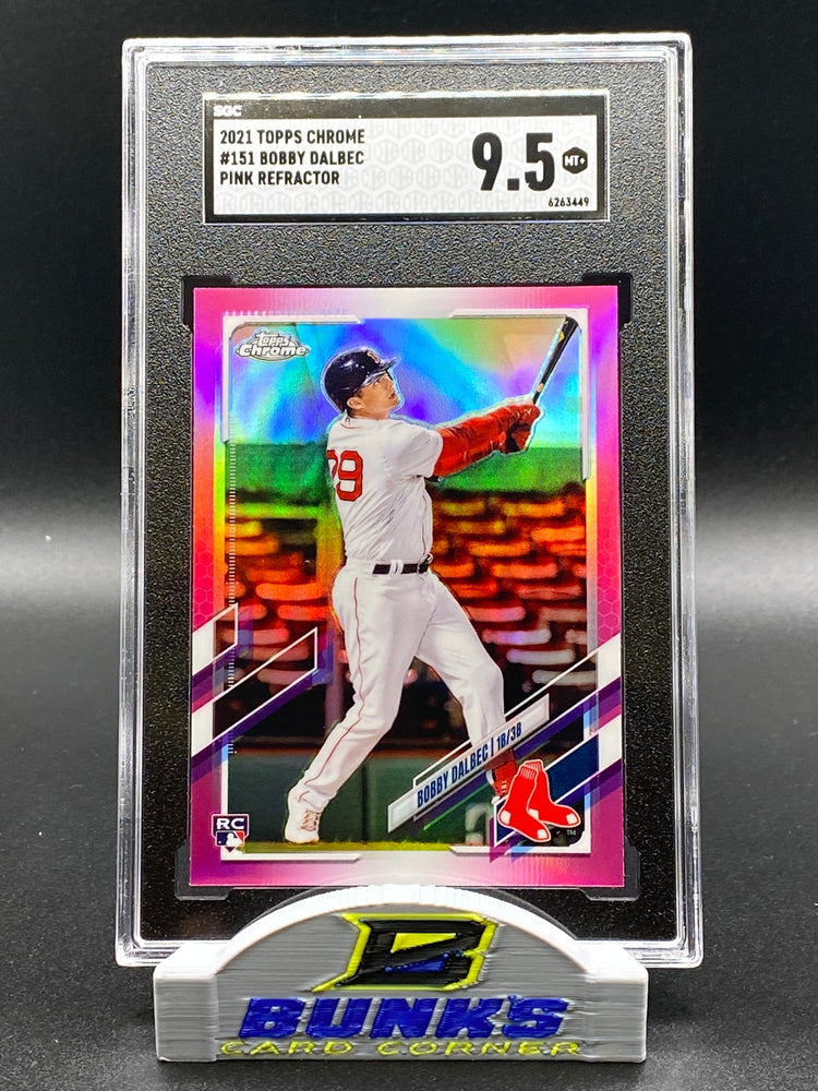2021 Bobby Dalbec Rookie Card Pink Refractor SGC 9.5