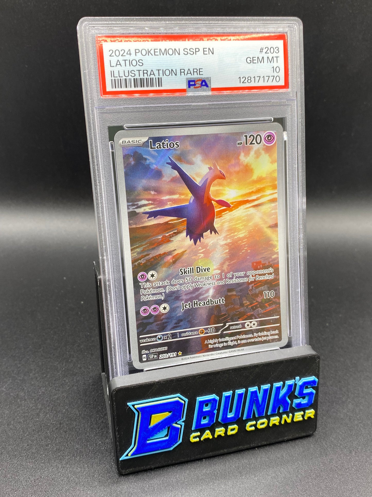 Latios Illustration Rare Surging Sparks PSA 10