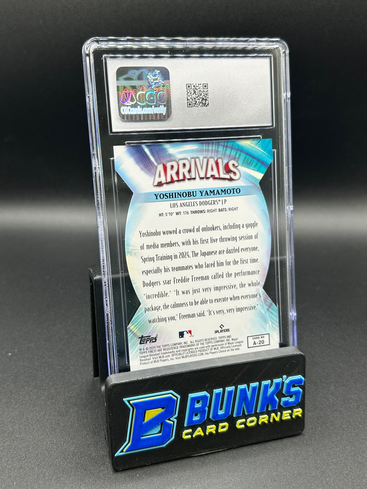 2024 Yoshinobu Yamamoto Topps Finest Arrivals Green Refractor Rc 59/75
