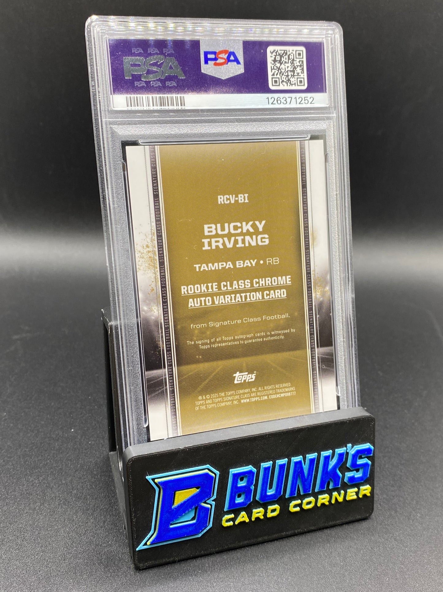 2024 Bucky Irving Rookie Class Chrome Auto VAR PSA Auto 10