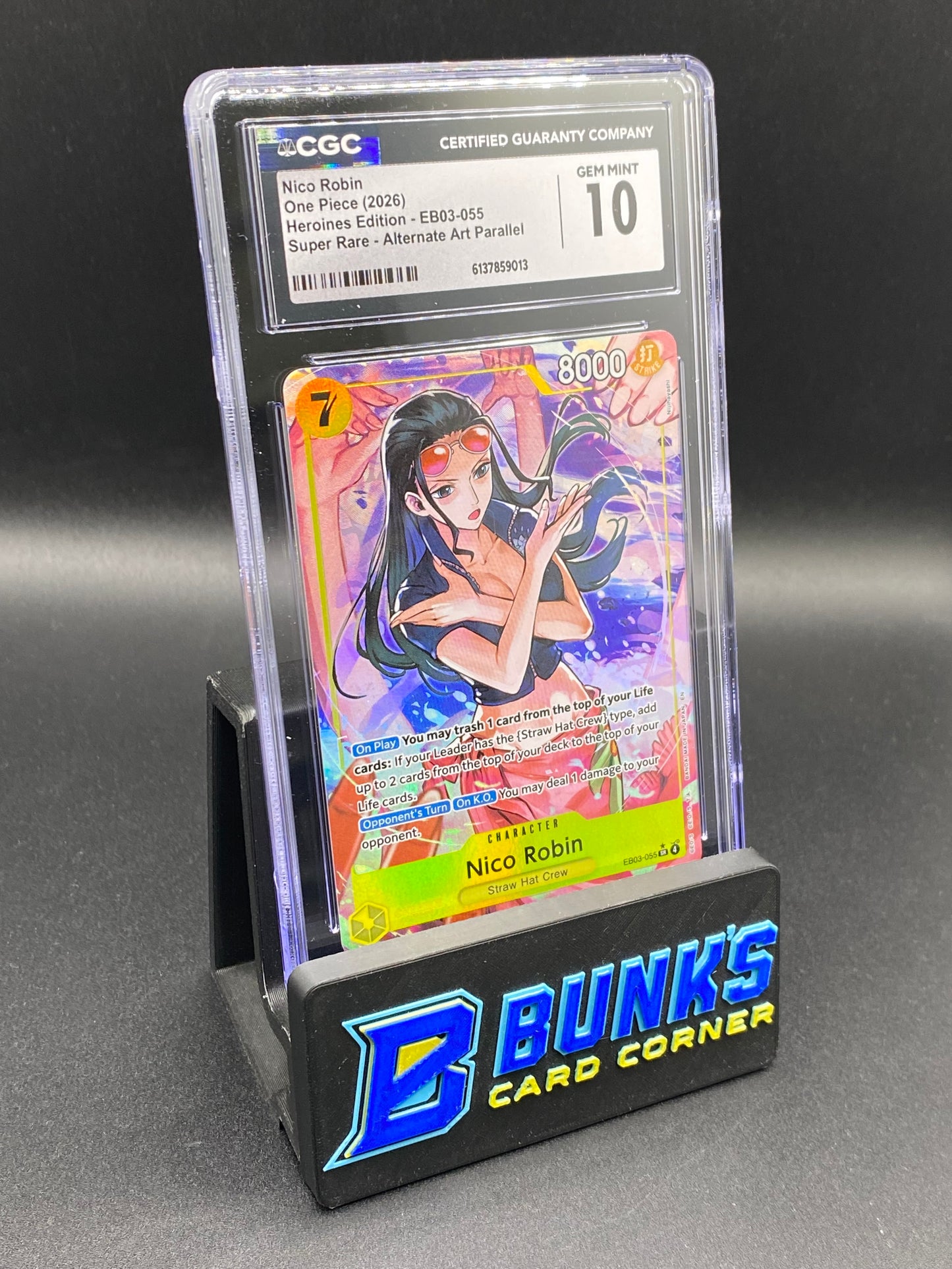 Nico Robin Super Rare Alt Art Parallel EB03-055 CGC 10