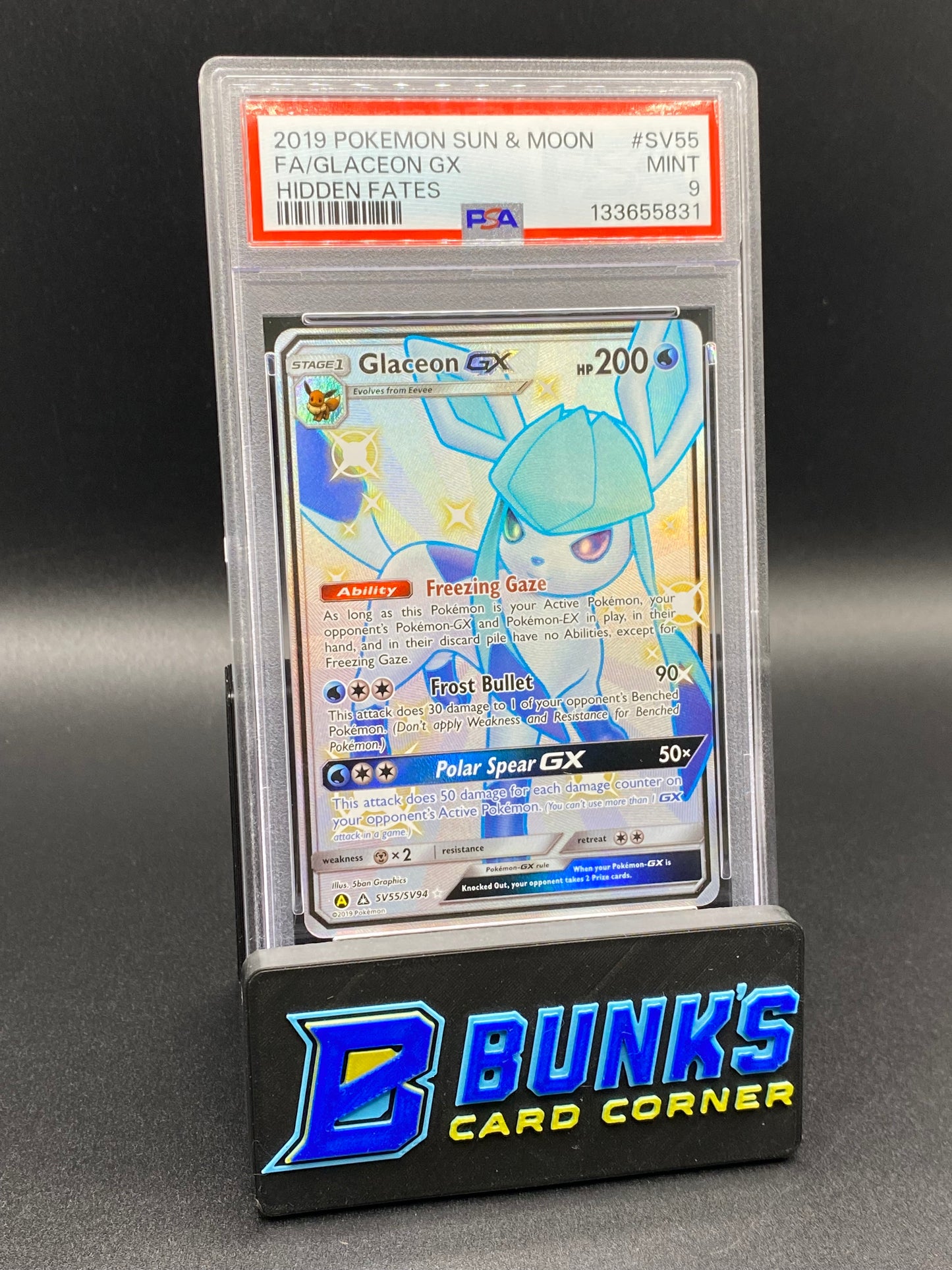 Glaceon Gx Hidden Fates PSA 9