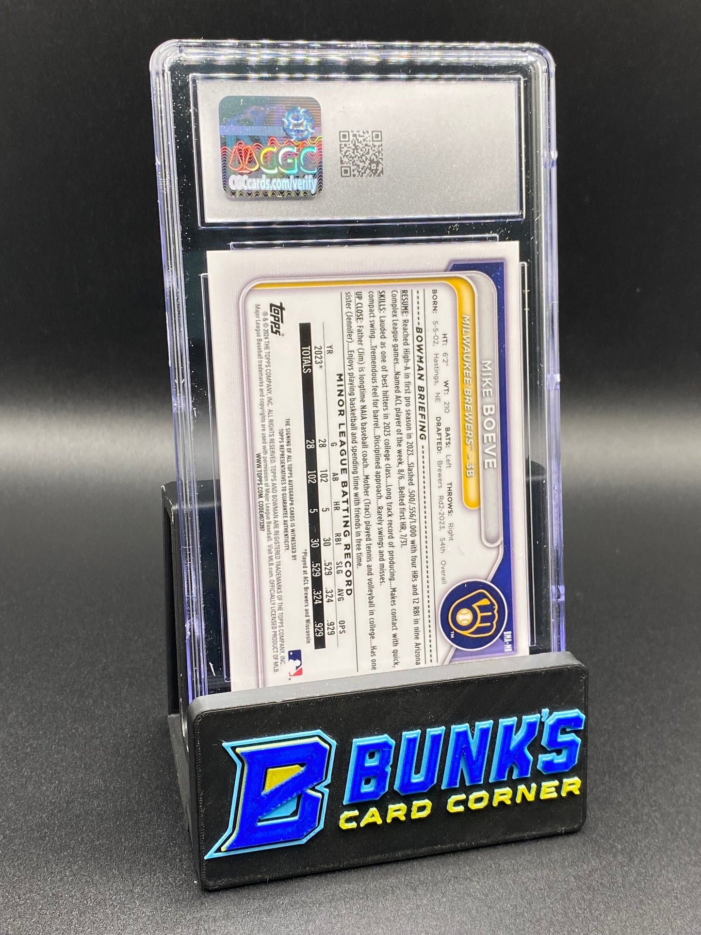 2024 Mike Boeve Blue 9/150 Auto CGC 10/10