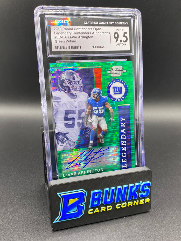2019 LaVar Arrington Green Pulsar Auto 2/27 CGC 9.5/9