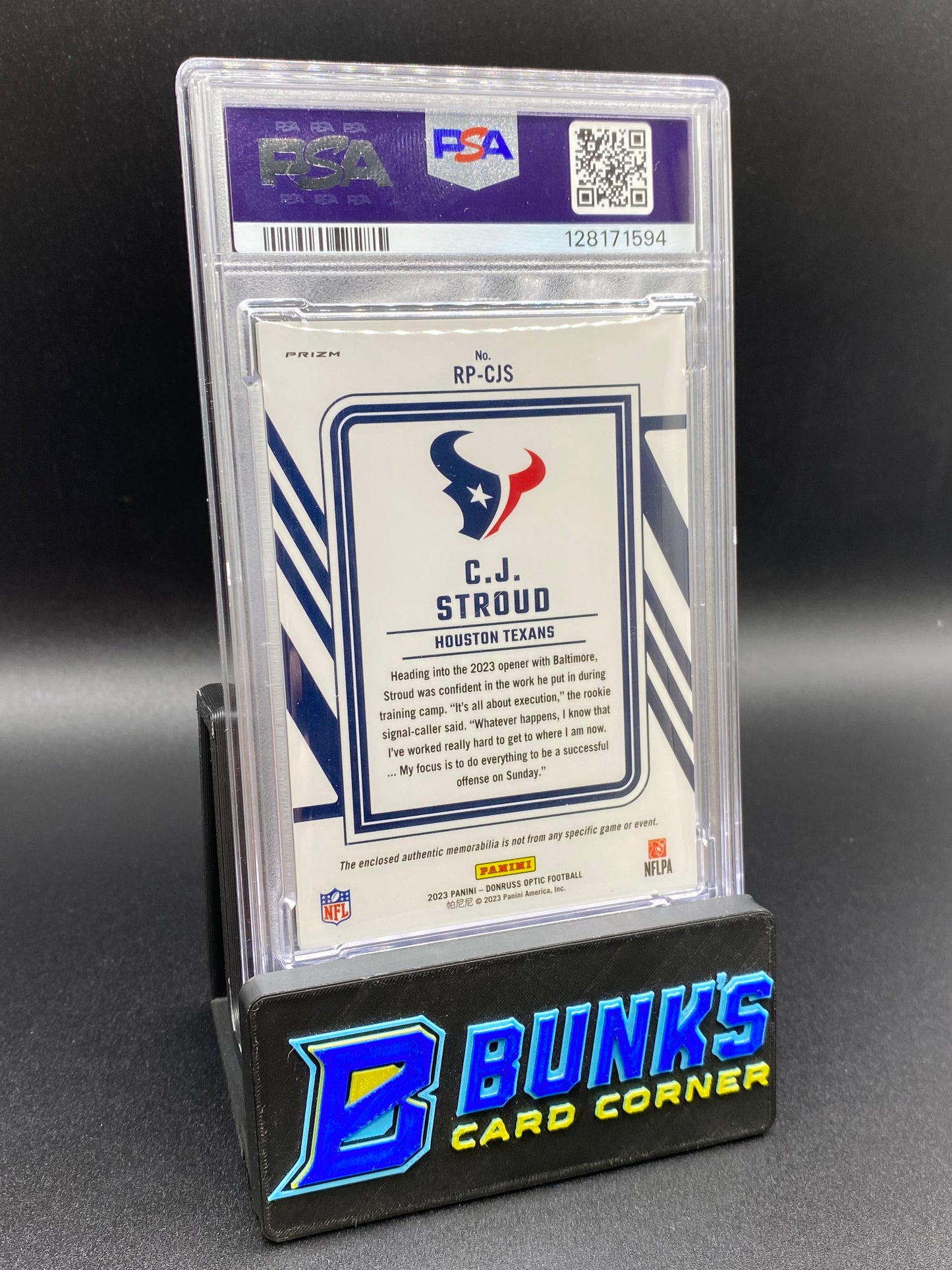 CJ Stroud RC GOLD Optic #7/10 PSA 9