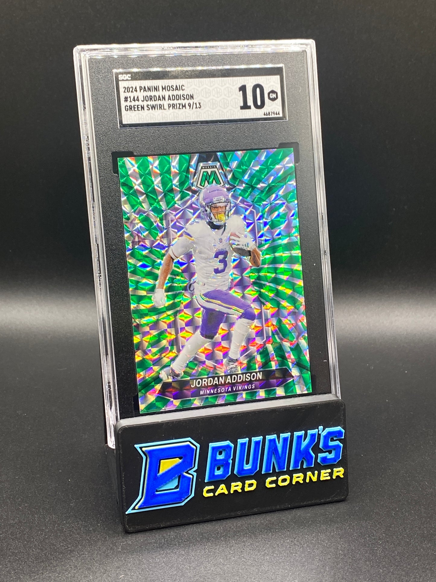 2024 Jordan Addison Green Swirl Prizm 9/13