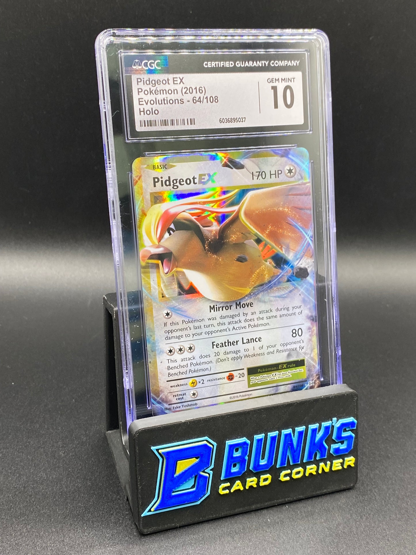 Pidgeot ex Evolutions CGC 10