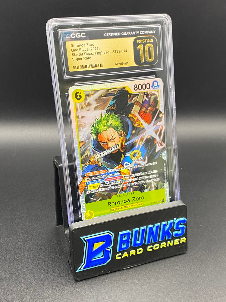 Roranoa Zoro Super Rare ST29-014 CGC PRISTINE 10