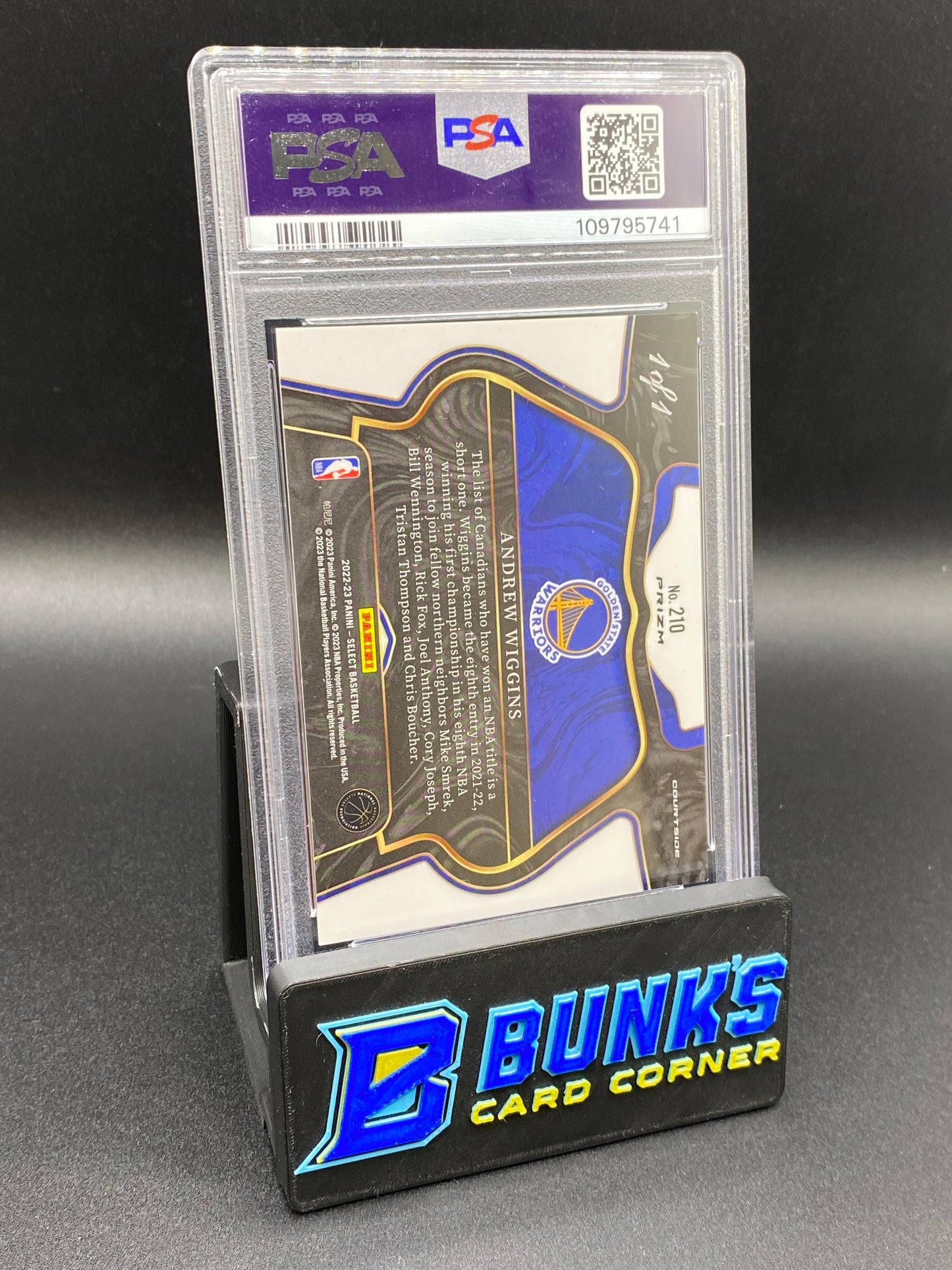 2022 Andrew Wiggins Black/White Gold 1/1 PSA 9