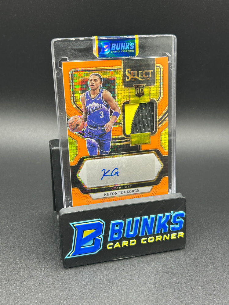 2023-24 Keyonte George Panini Select Neon Orange Print Rc Patch Auto 1/30