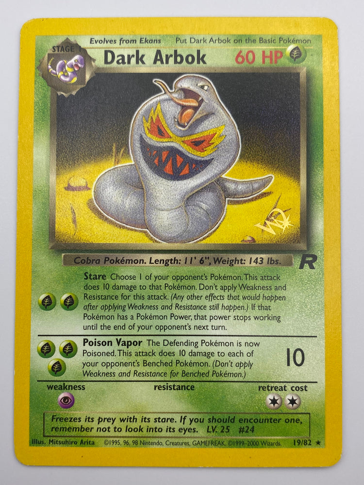 Dark Arbok Team Rocket W Stamped MP