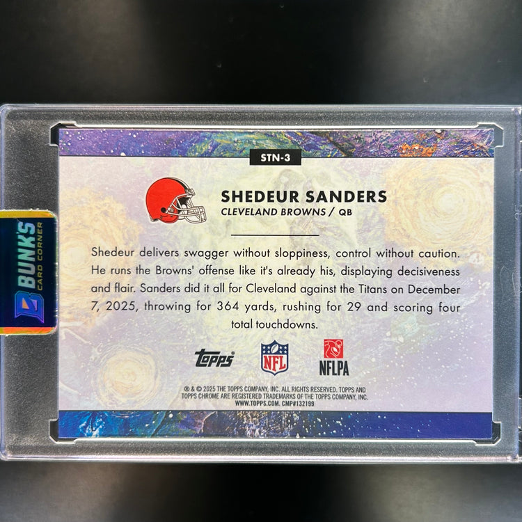 2025 Shedeur Sanders Topps Chrome Stars in the Night Rc