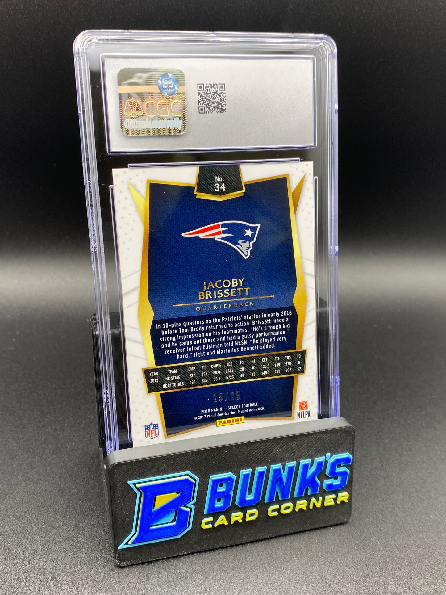 2016 Jacoby Brissett Tie-Dye Rc 25/25 CGC 10