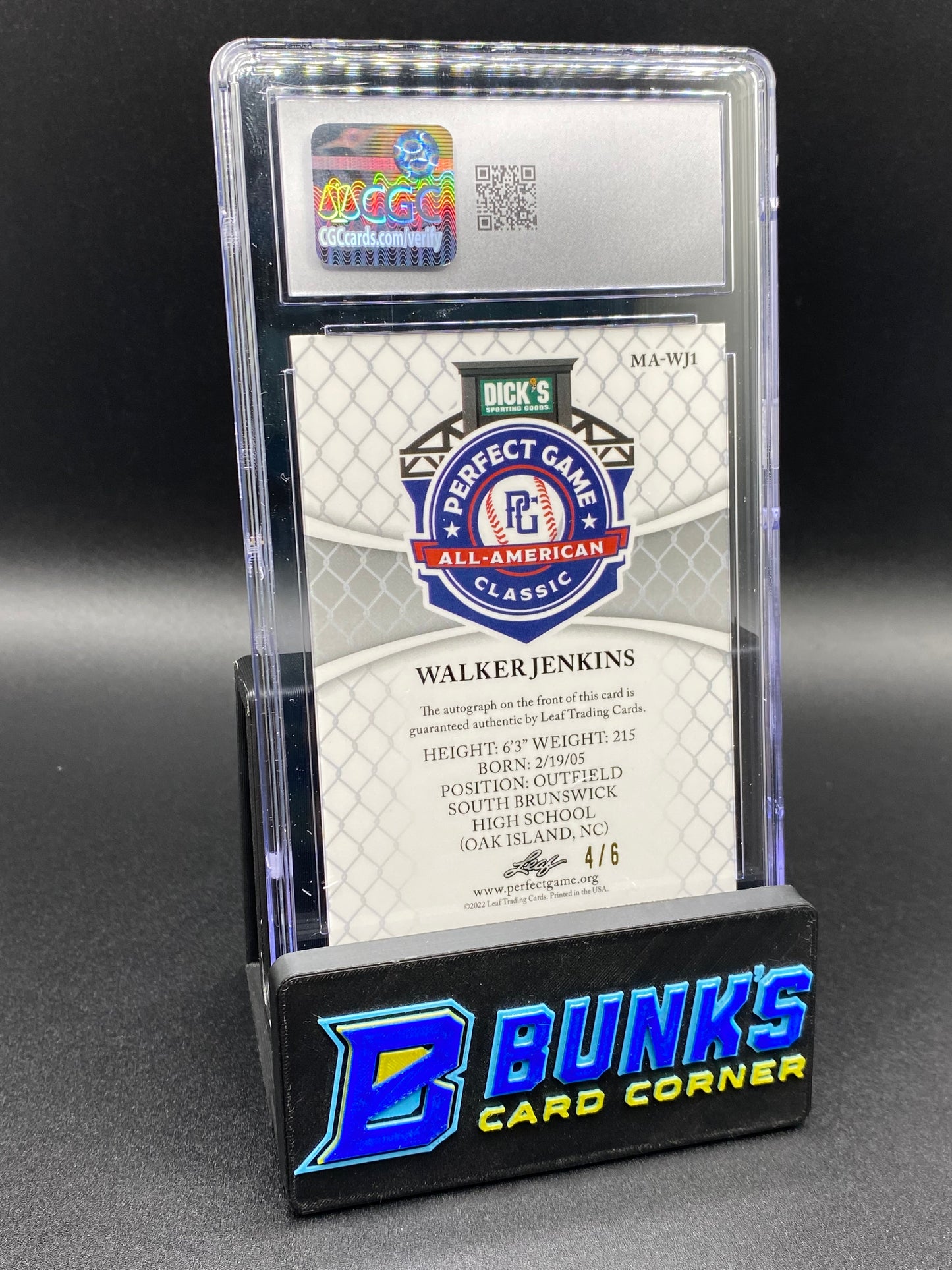 2022 Walker Jenkins Pink Wave Auto 4/6 CGC 9.5/10