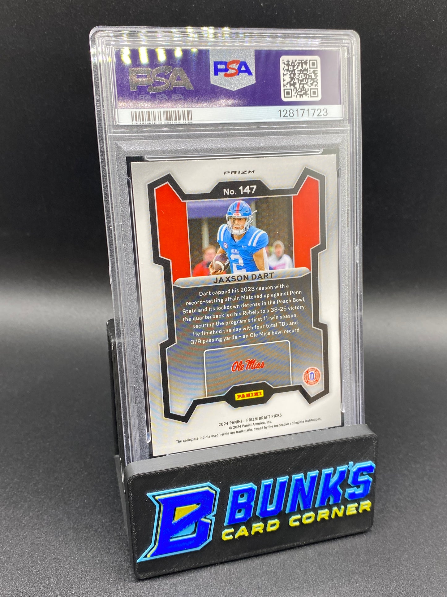 2024 Jaxson Dart Silver Prizm PSA 9