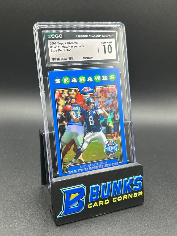 2008 Matt Hasselbeck Topps Chrome Blue Refractor CGC 10