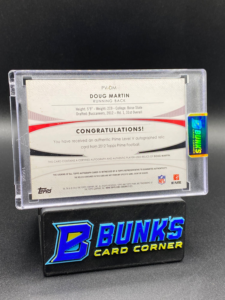 2012 Doug Martin Topps Prime Patches Auto Rc 167/780