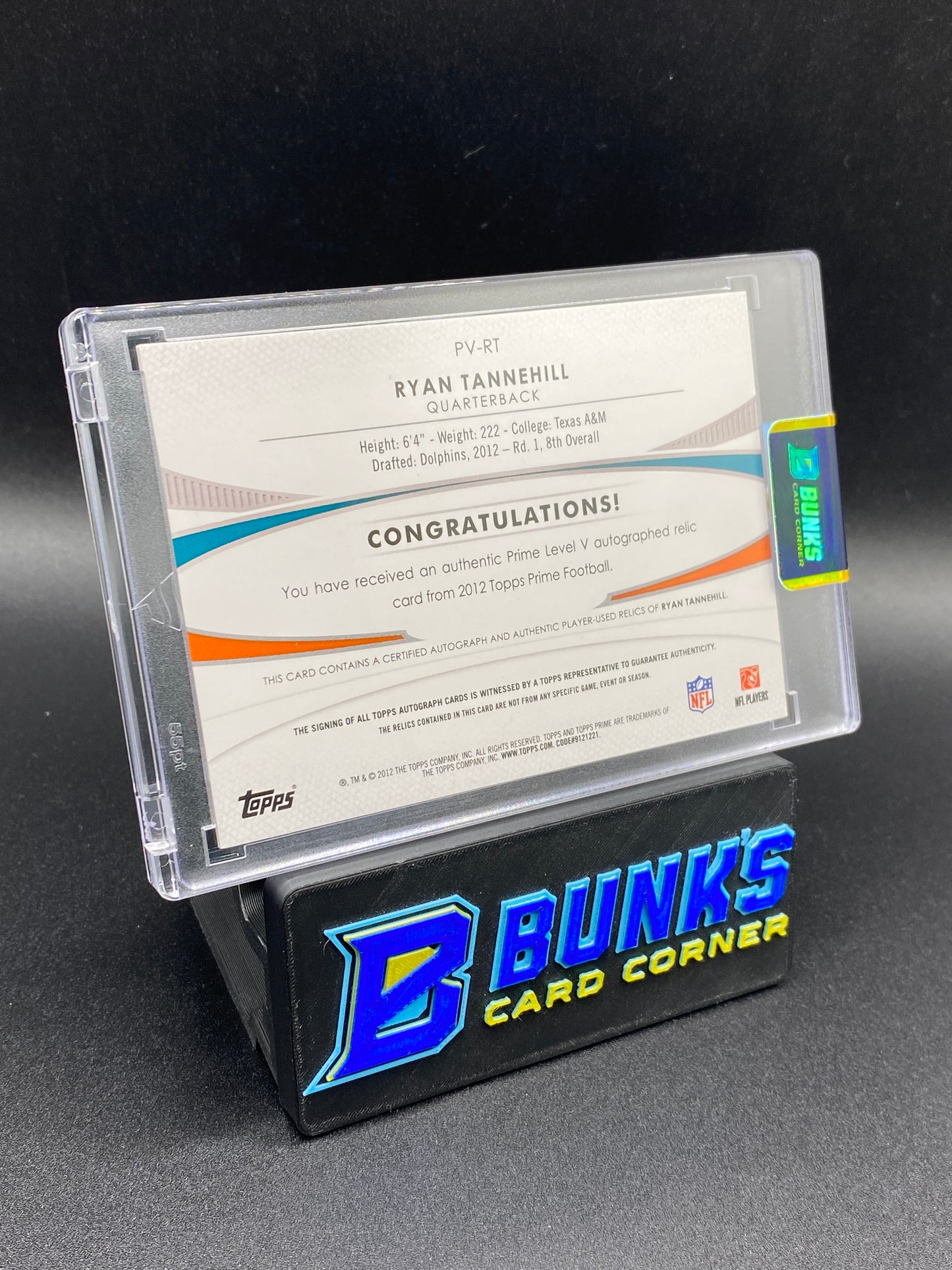 Ryan Tannehill Topps Prime Patches 195/250 Auto