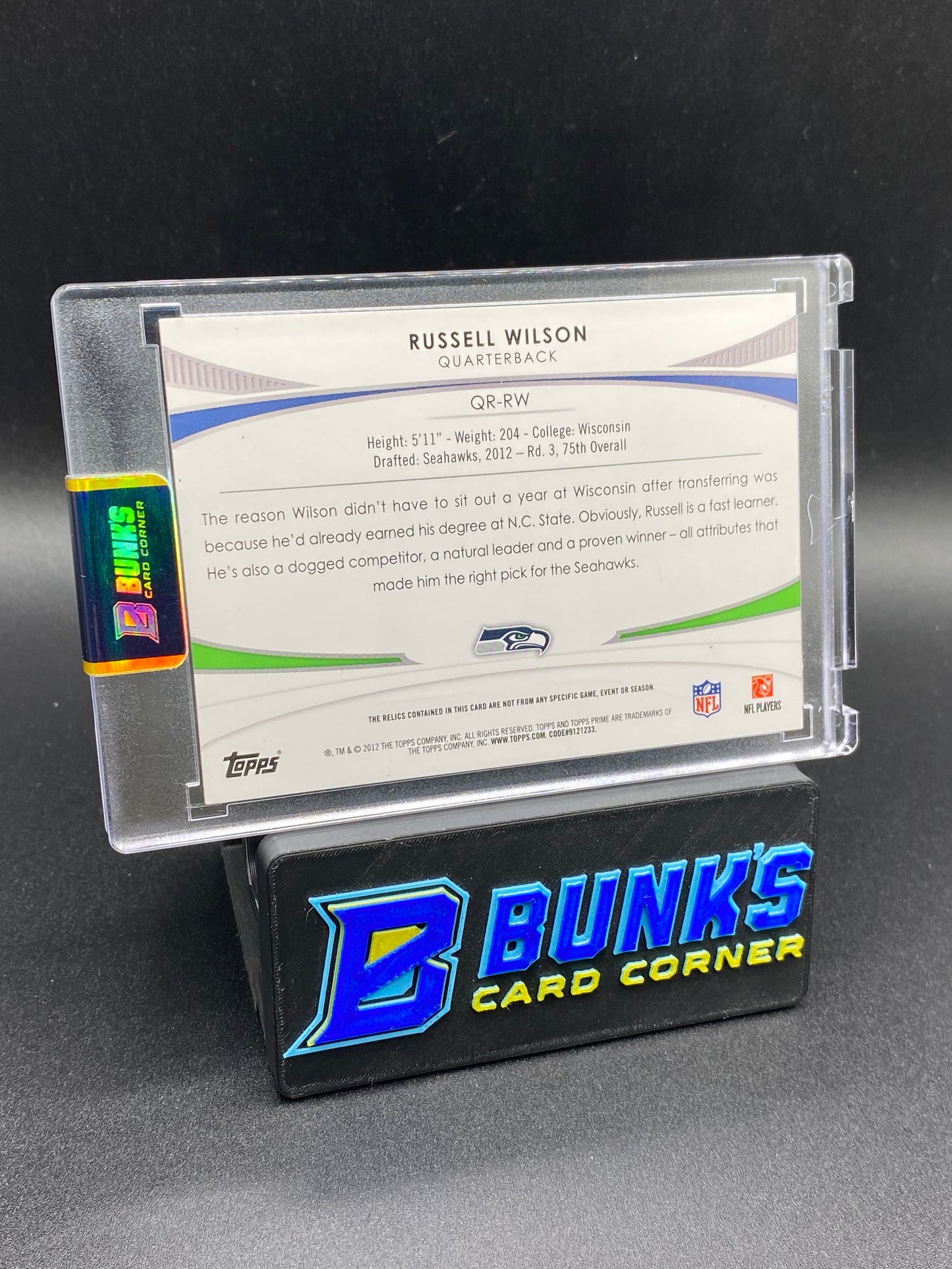 Russell Wilson 133/146 Topps Prime Quad Relic