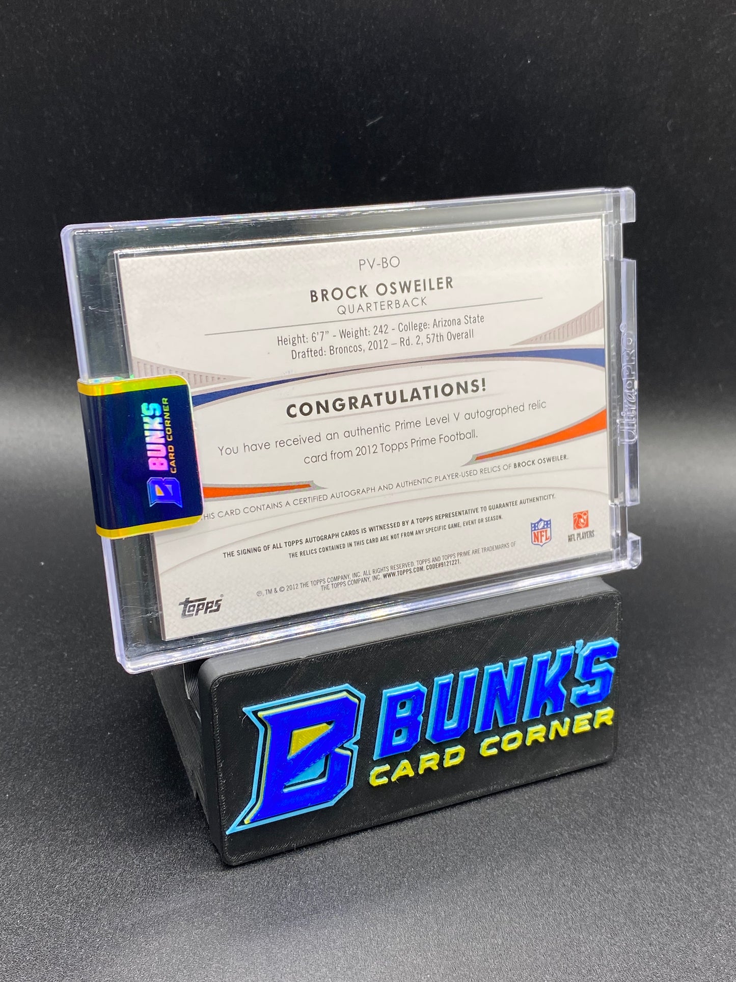 Brock Osweiler Topps Prime Patches 199/250 Auto