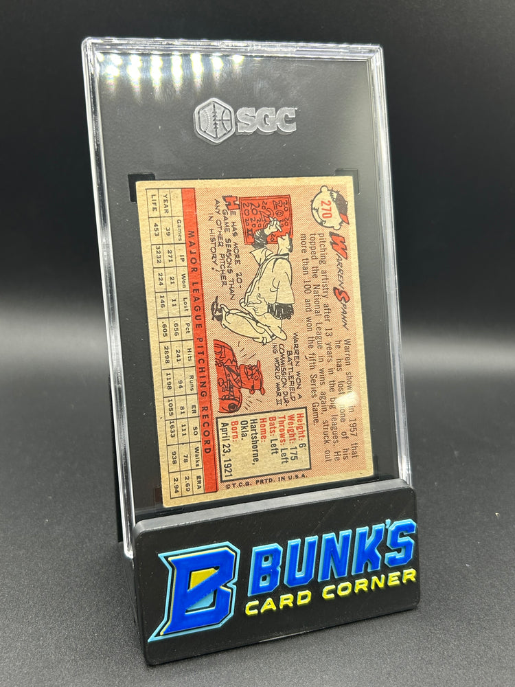 1958 Warren Spahn Topps #270 SGC 4.5