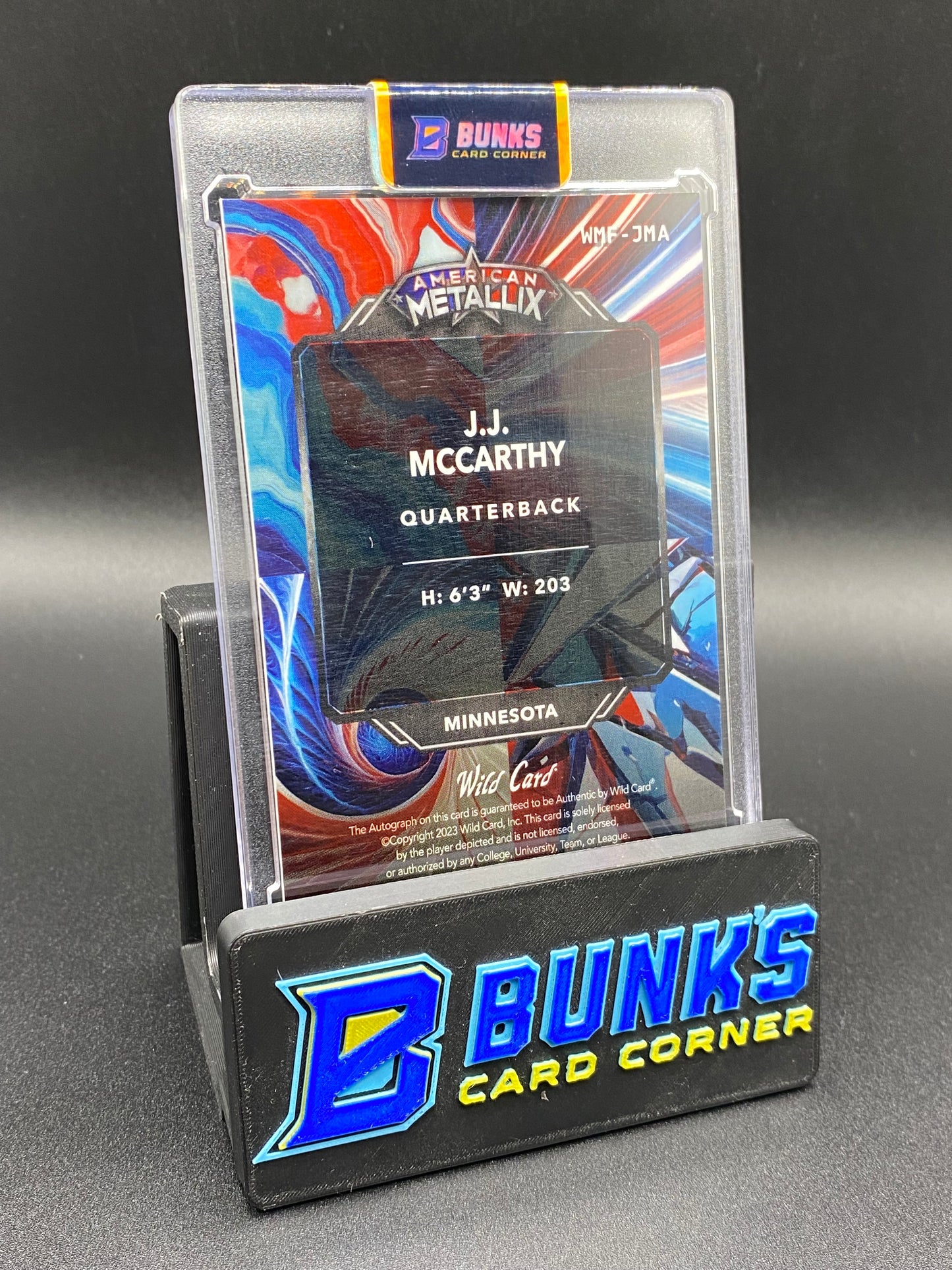 2023 JJ McCarthy American Metallix Rookie 1/1 Auto