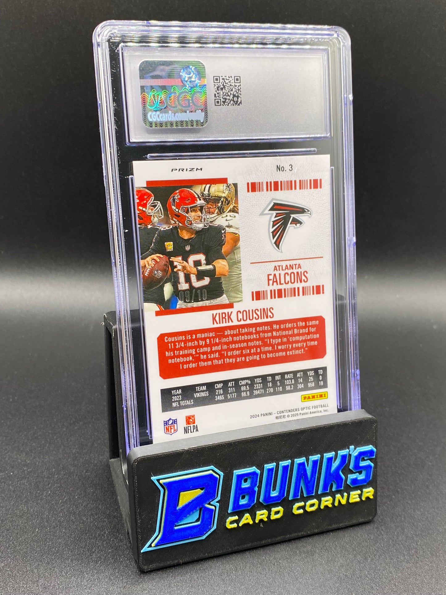 2024 Kirk Cousins Gold CGC 10 9/10