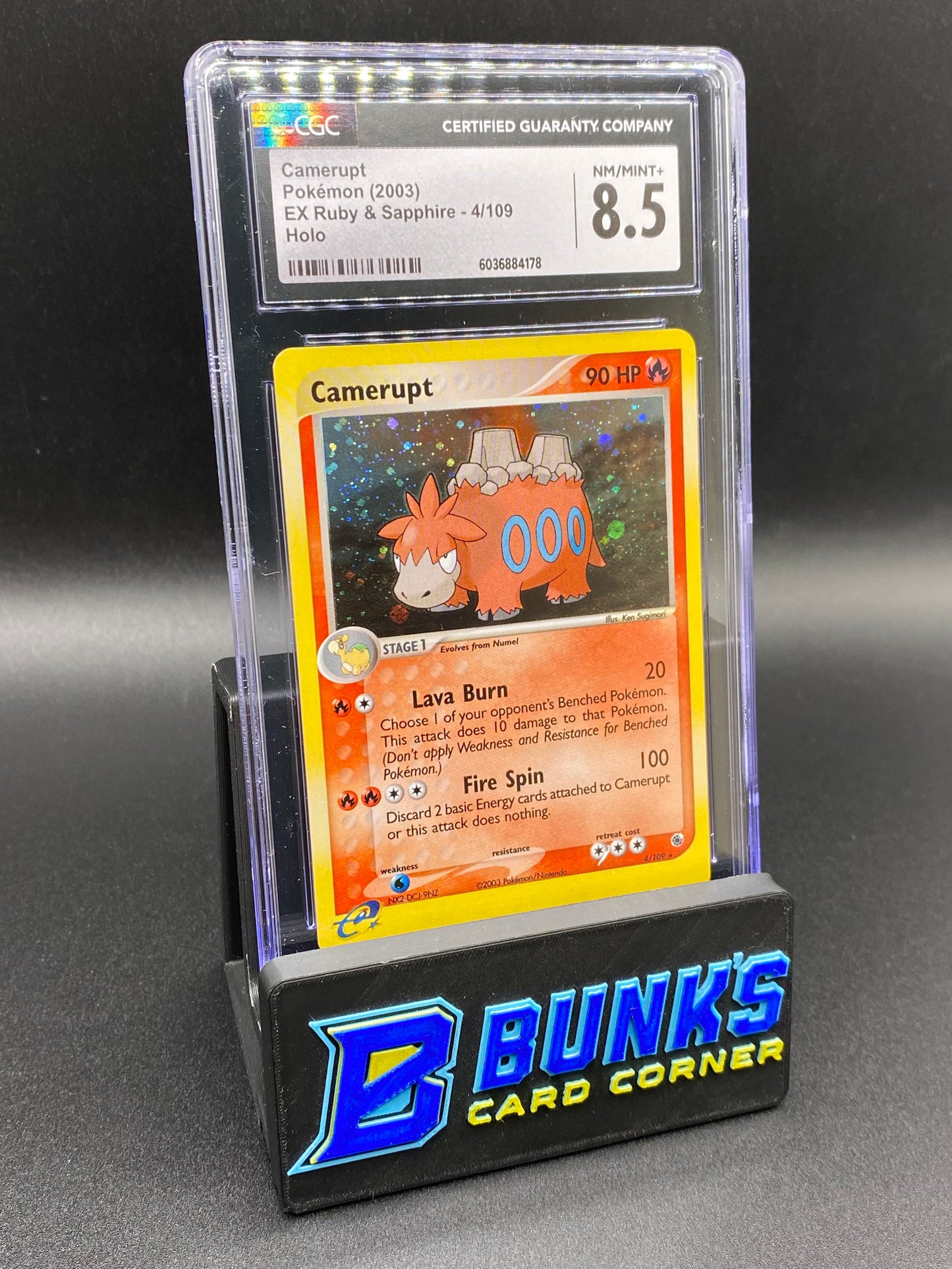 Camerupt Holo E-Reader Ruby & Sapphire CGC 8.5