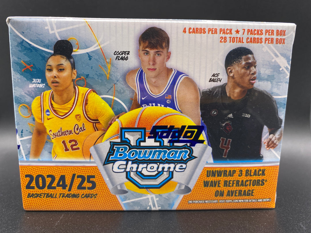 2024/25 Bowman U Basketball Chrome Blaster Box 28 Total Cards