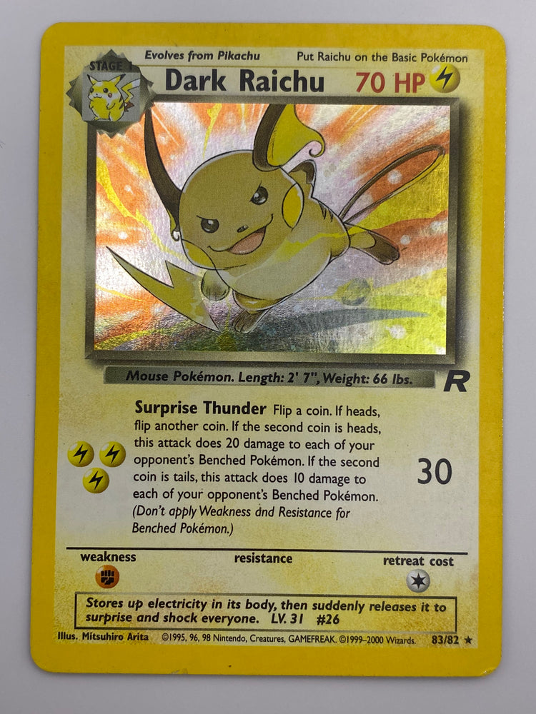 Dark Raichu Holo Team Rocket LP-MP