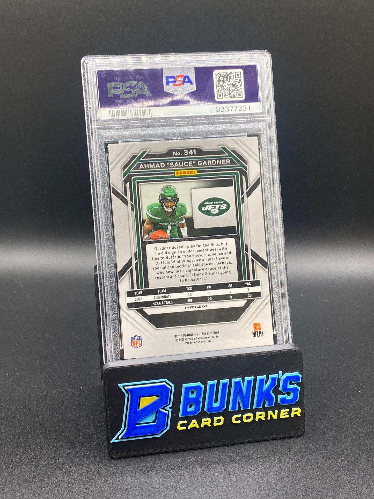 2022 Ahmad “Sauce” Gardner Light Blue Prizm PSA 10