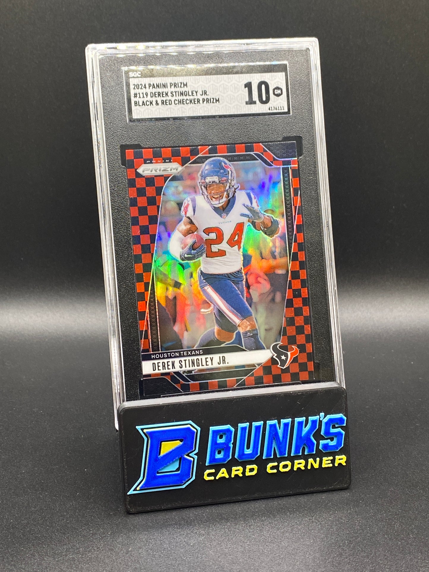2024 Derek Stingley Jr. Black & Red Checker Prizm