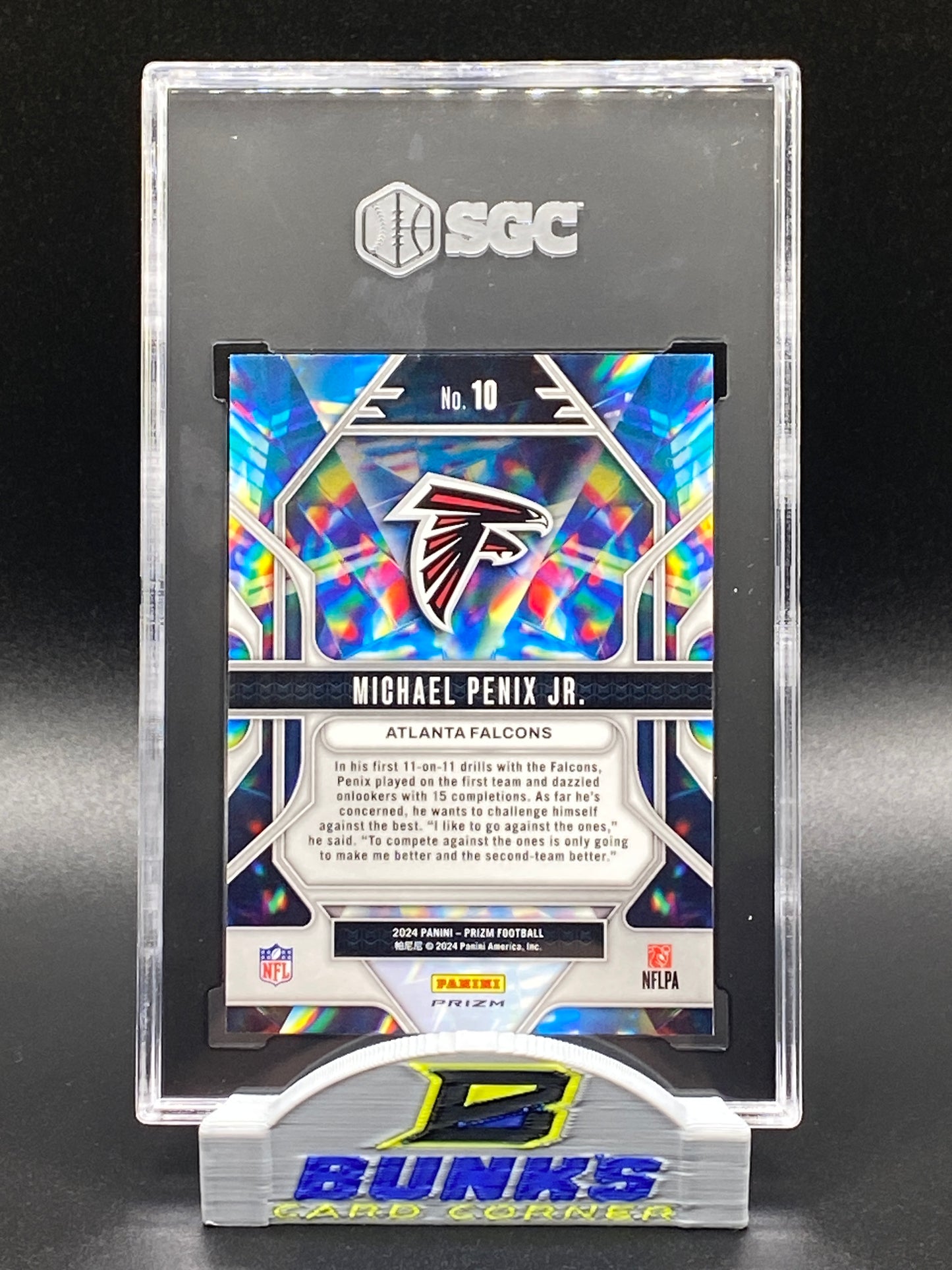 2024 Michael Penix Jr. Rookie Card - Prizmatic Green Prizm (Box B5)