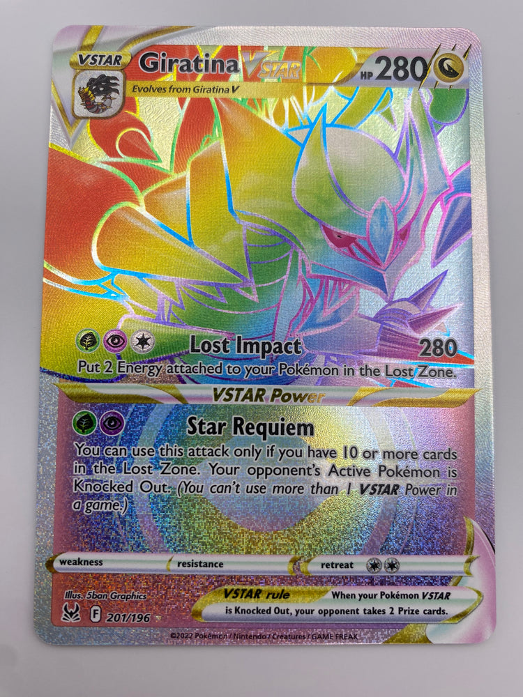 Giratina Vstar Rainbow Rare Lost Origin NM