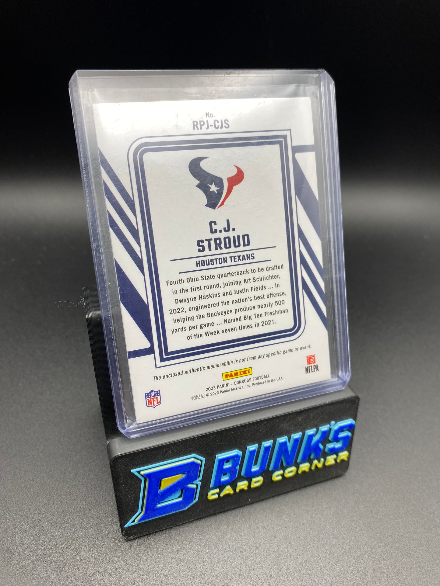 2023 CJ Stroud 22/25 Rookie Phenom Patch