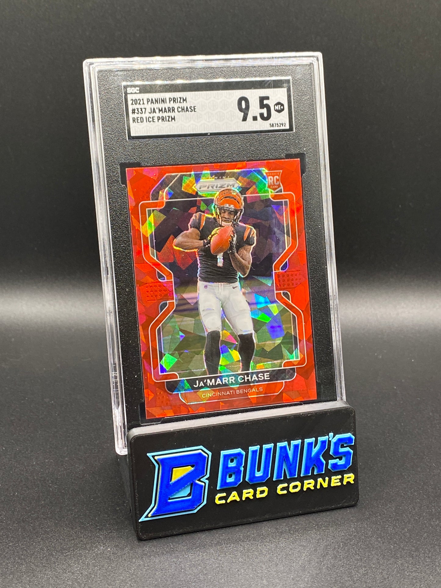 2021 Ja’Marr Chase Red Ice Prizm SGC 9.5