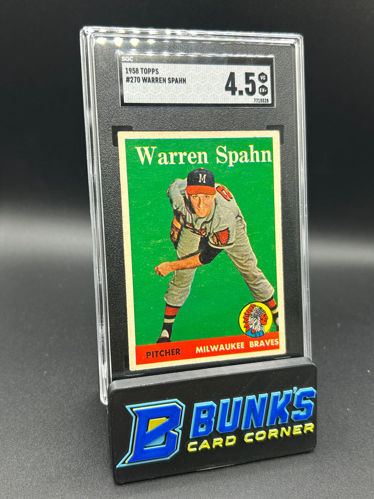 1958 Warren Spahn Topps #270 SGC 4.5