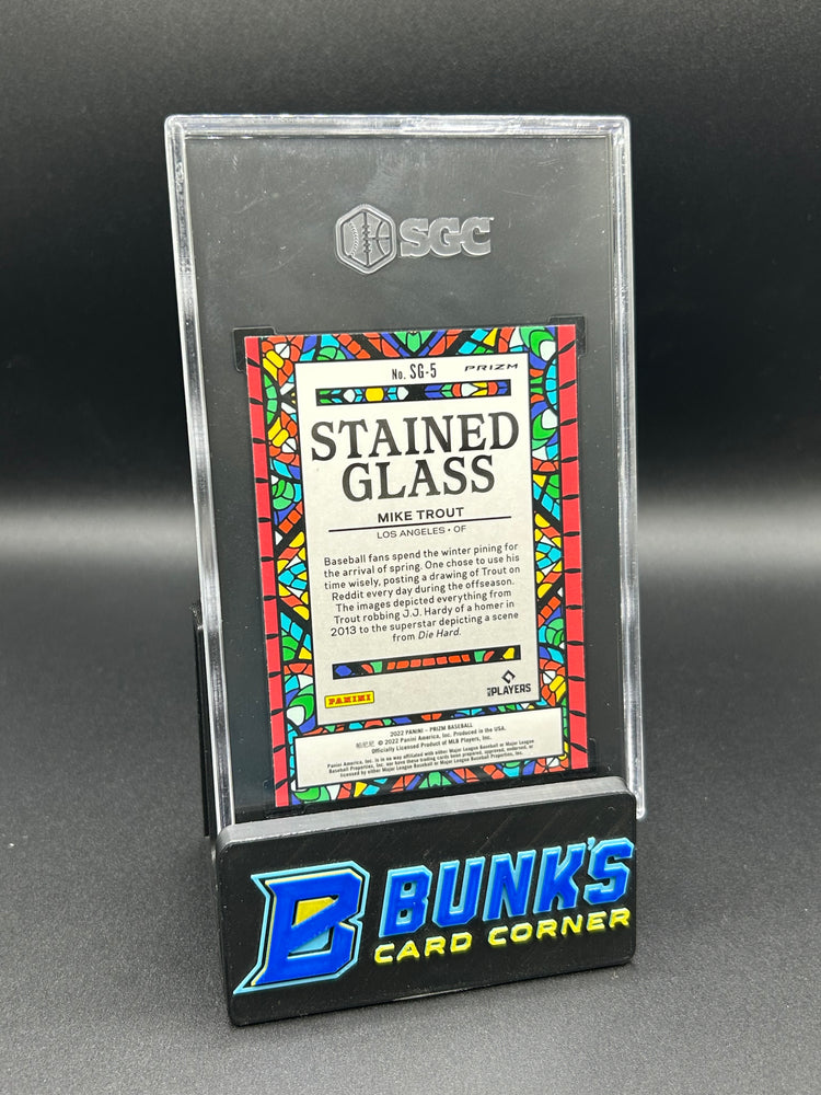 2022 Mike Trout Panini Prizm Stained Glass Silver Prizm SGC 10