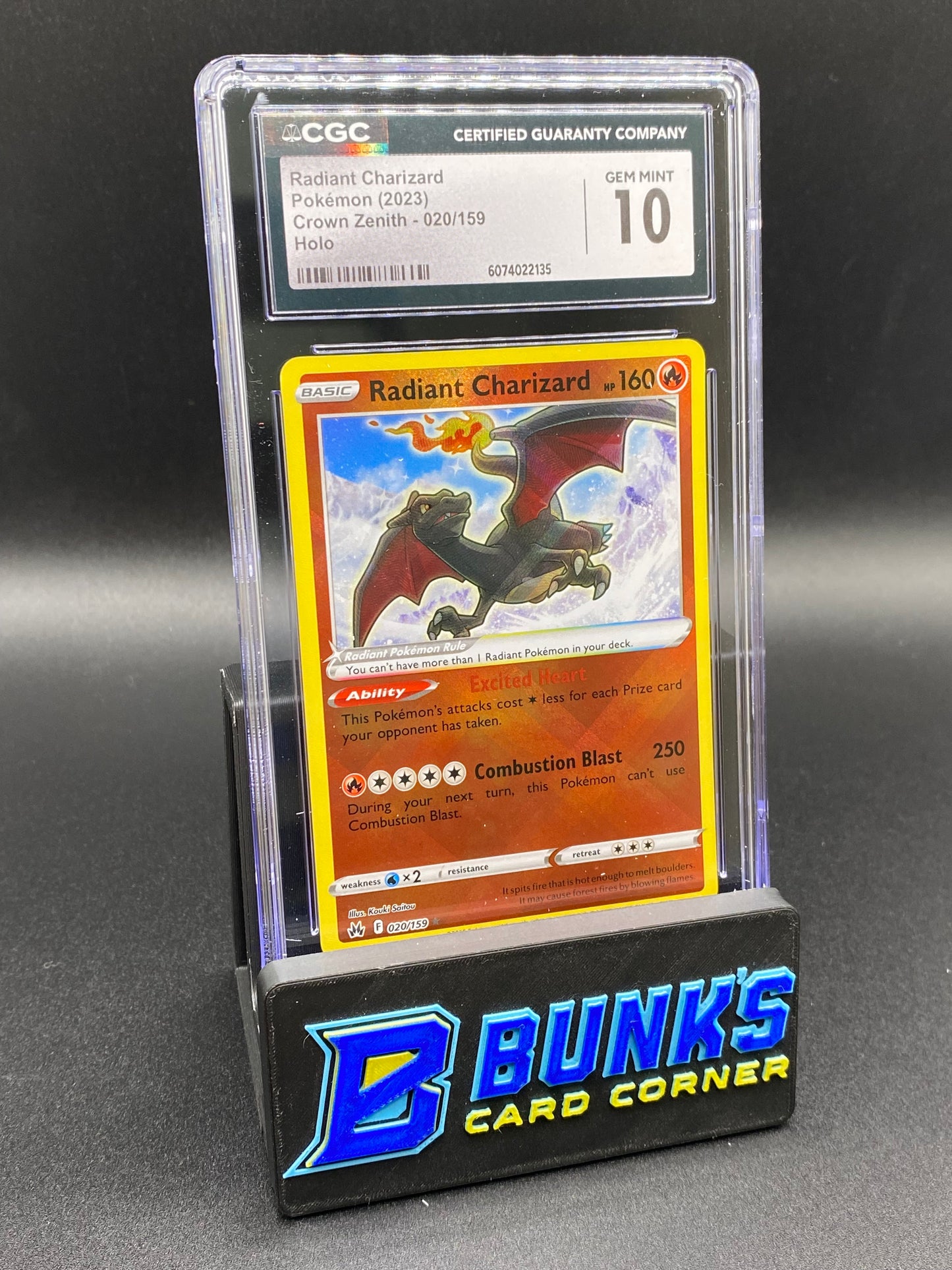 Radiant Charizard Crown Zenith CGC 10