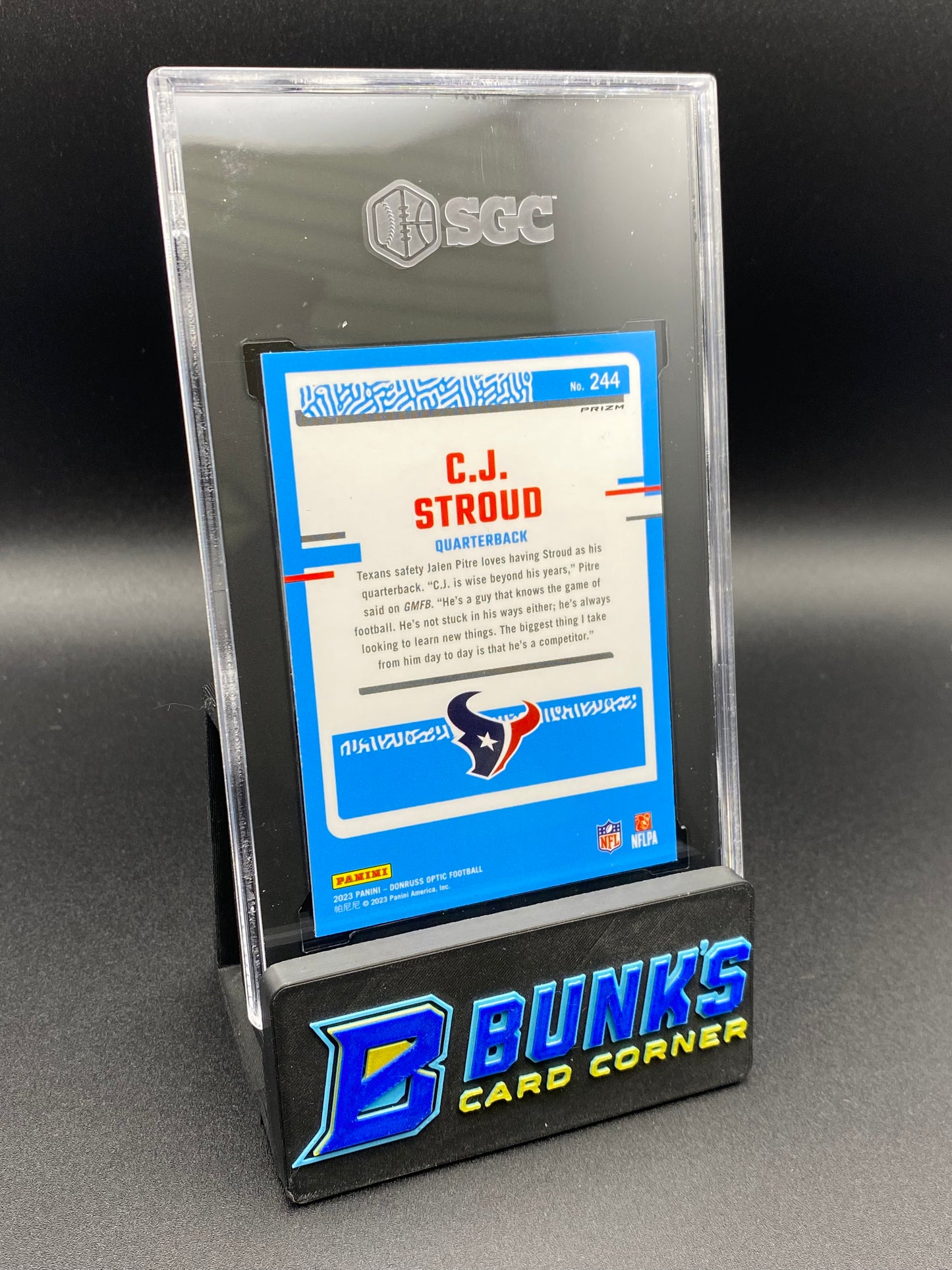 2023 CJ Stroud Holo Prizm Rc SGC 10