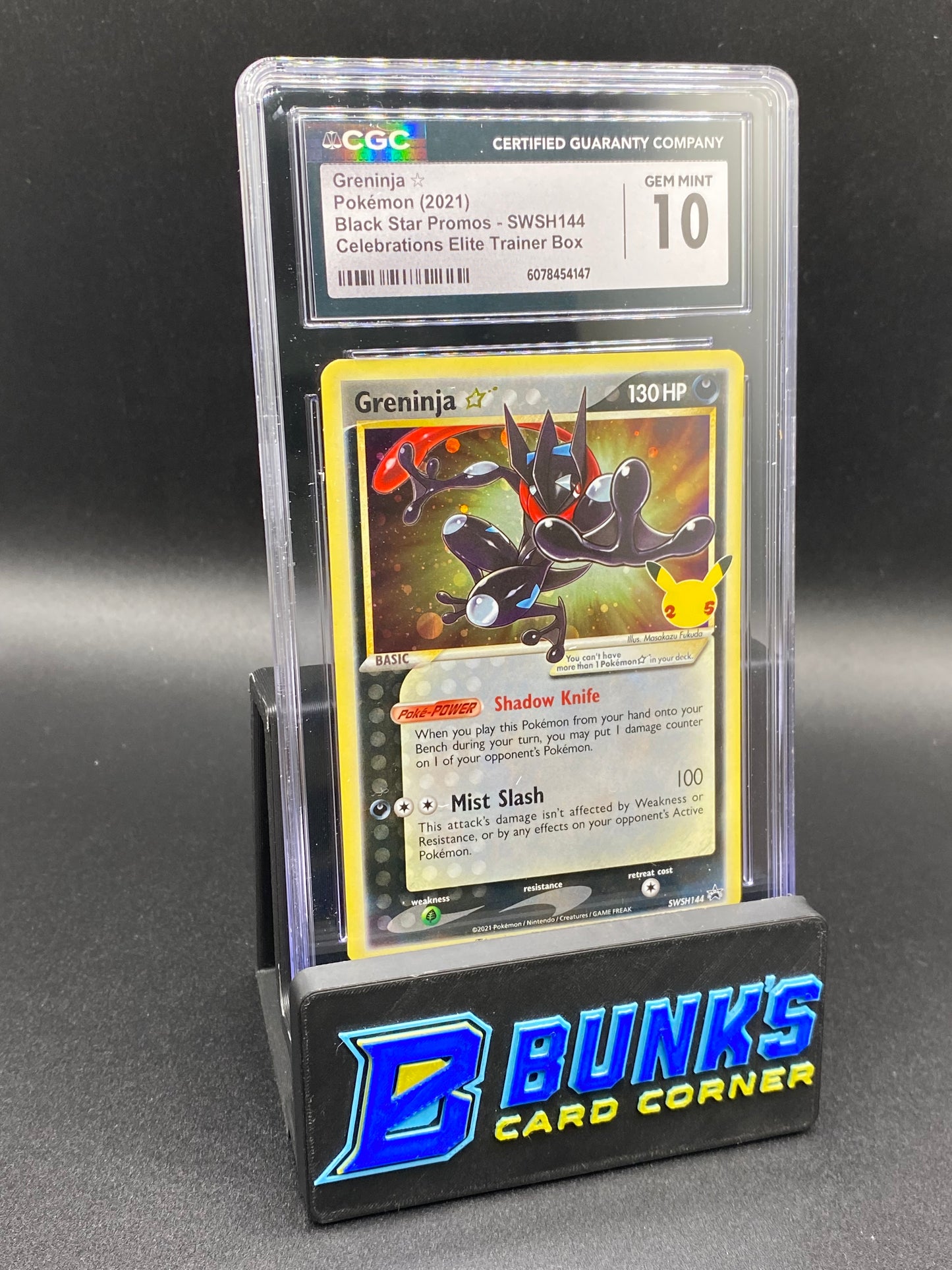 Greninja Gold Star Celebrations Promo CGC 10