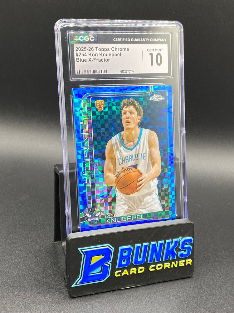 2025-26 Kon Knueppel Topps Chrome Blue X-Fractor Rc CGC 10